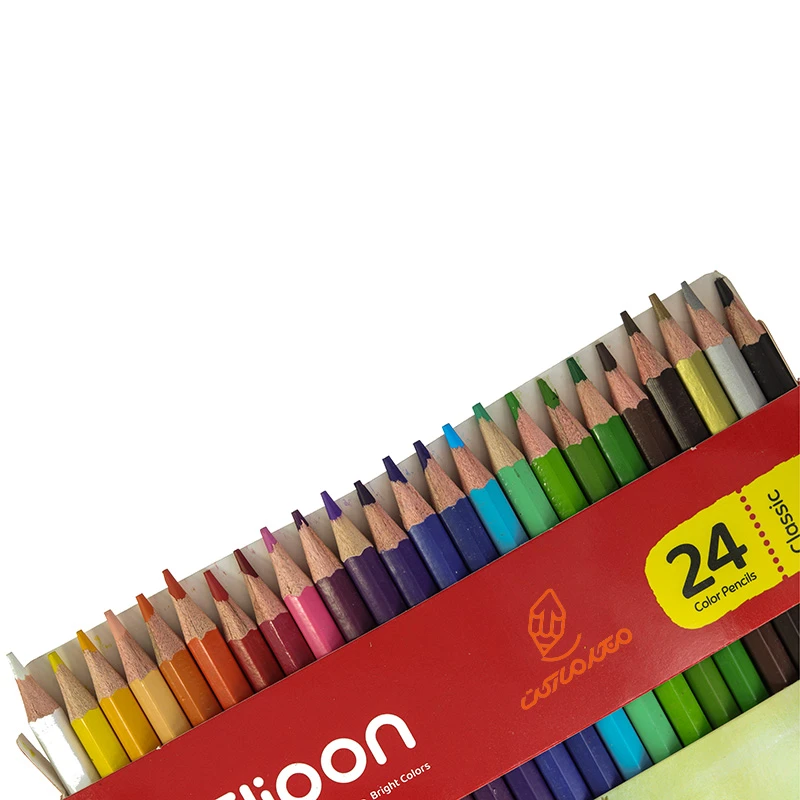 مداد رنگی 24 رنگ جعبه مقوایی طرح روباه الیپون ELIPON (4)