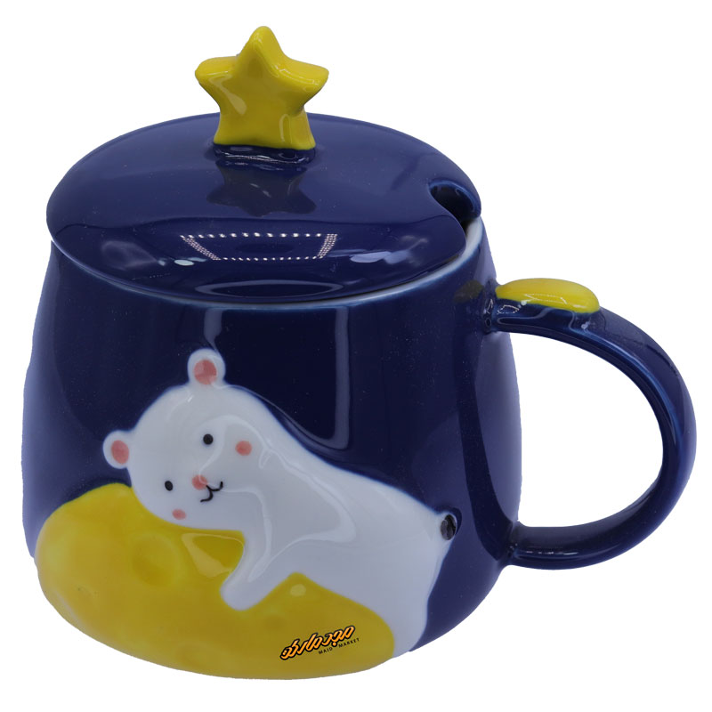 ماگ فانتزی سرمه ای طرح خرس برجسته (1)