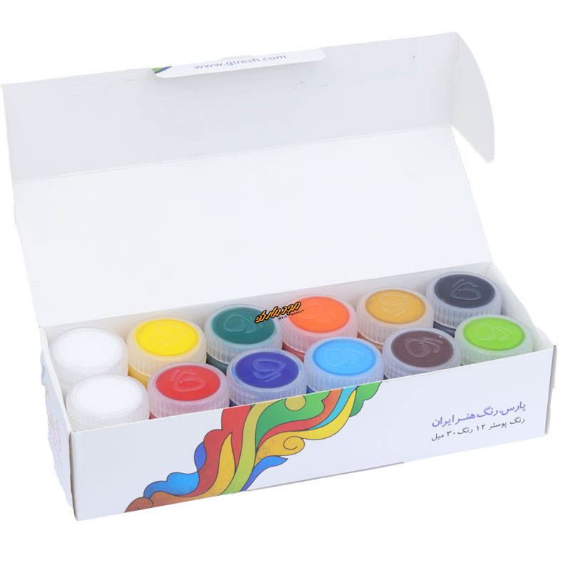 گواش 11 رنگ 12 عددی جعبه سفید پارس (4)