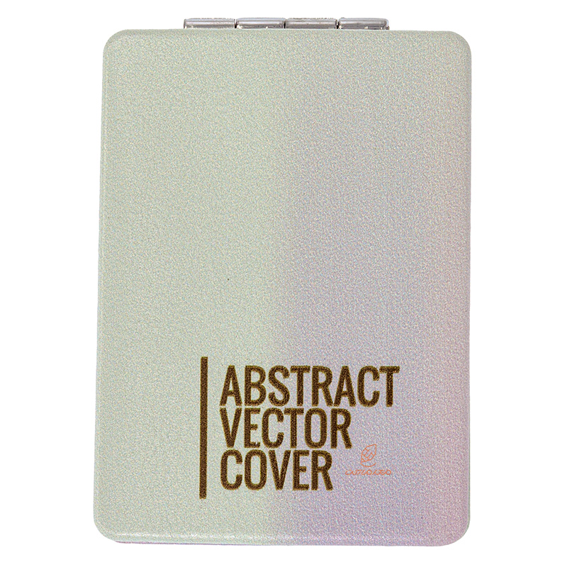 آینه مستطیلی جیبی (آرایشی) فانتزی طرح انگلیسی قهوه ای 405