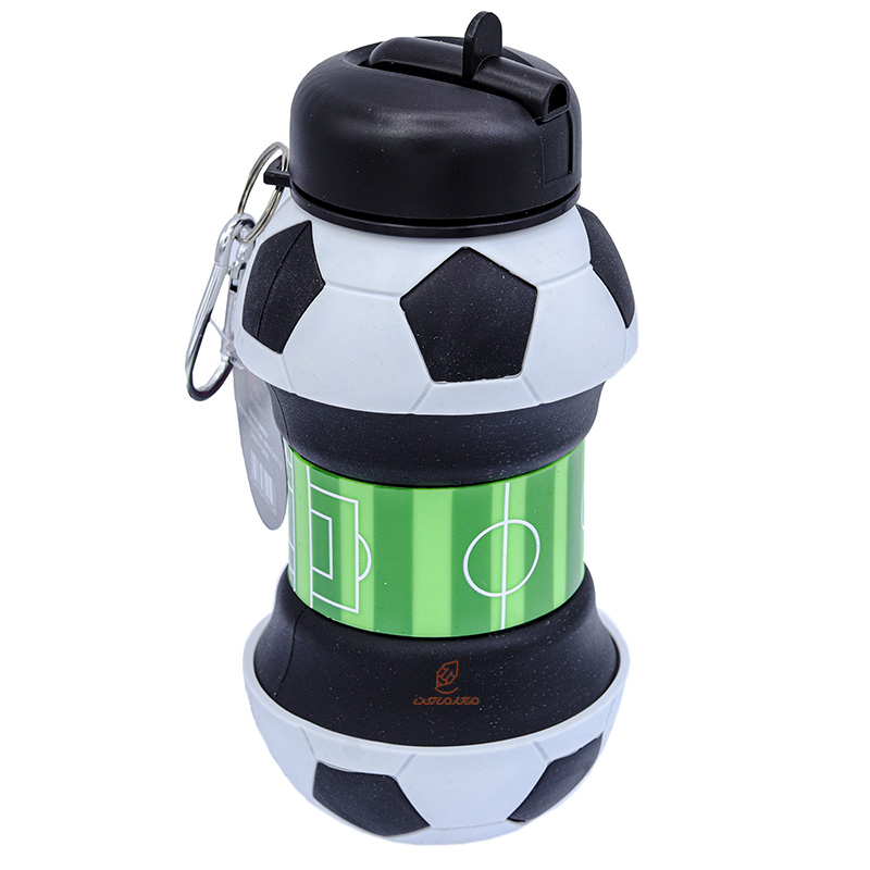 قمقمه تاشو سیلیکونی طرح فوتبال کد 9314 SCHOOLFANS (1)