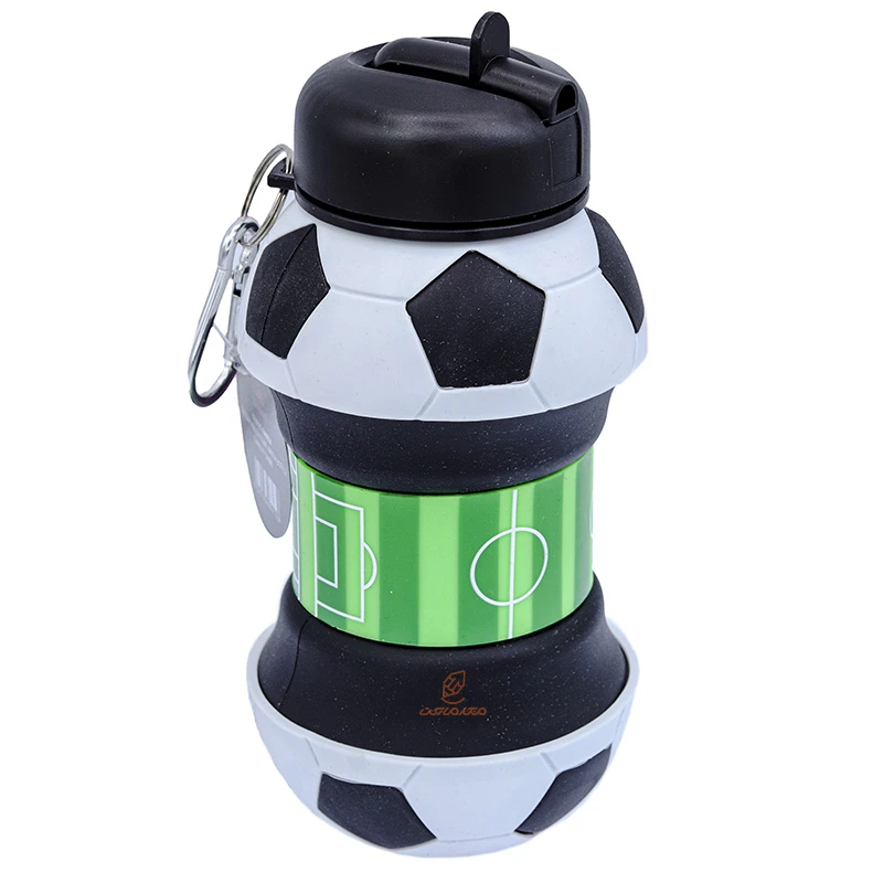 قمقمه تاشو سیلیکونی طرح فوتبال کد 9314 SCHOOLFANS (1)