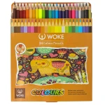 مداد رنگی 24 رنگ جعبه مقوایی طرح فیل ووک WOKE (3)