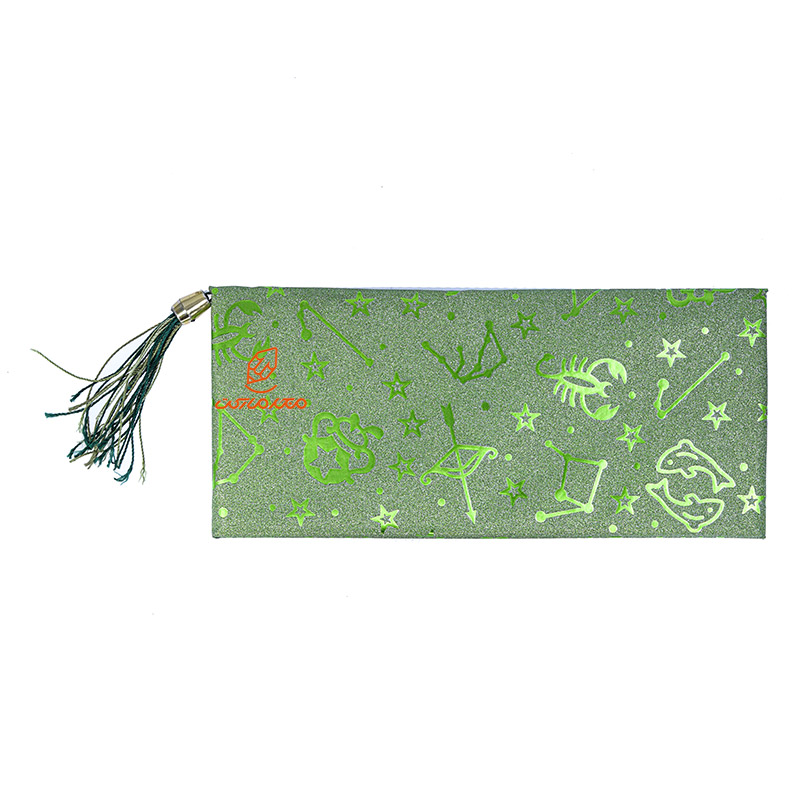 پاکت پول اکلیلی منگوله دار طرح ستاره سبز