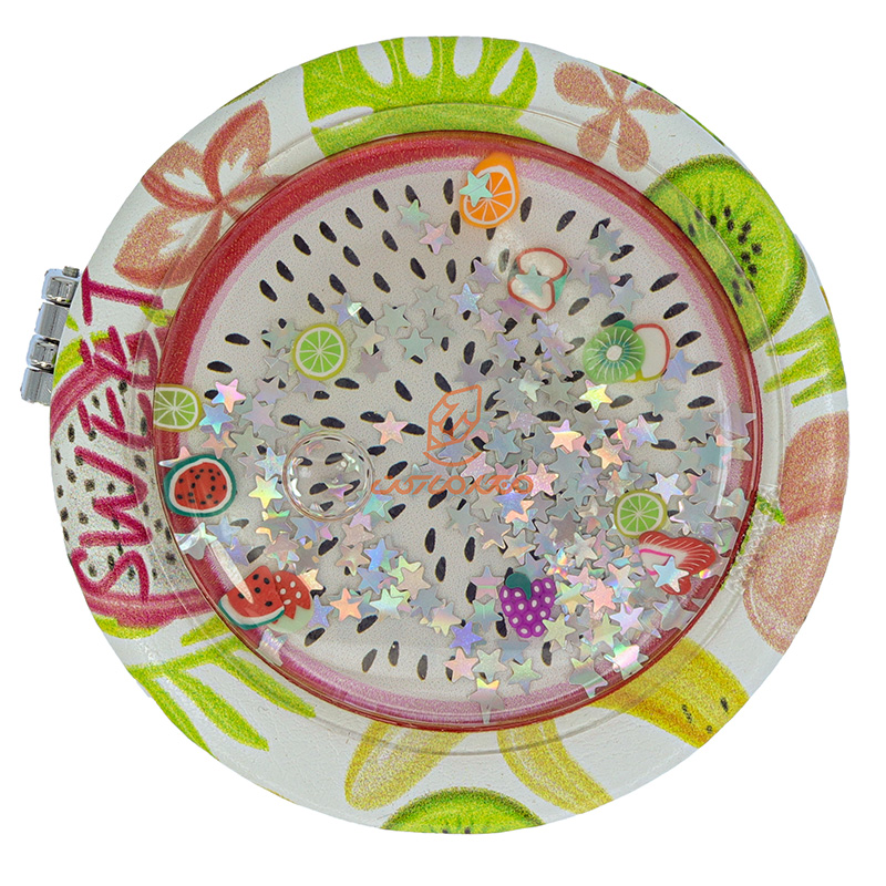 آینه گرد جیبی (آرایشی) فانتزی طرح برجسته دراگون 055