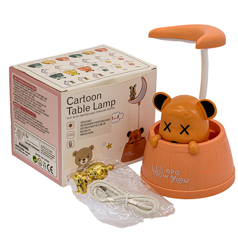 چراغ مطالعه رومیزی طرح خرس نارنجی HD3401 (1)