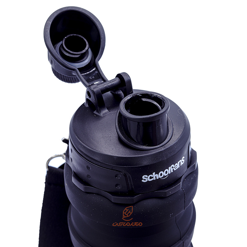 قمقمه سیلیکونی آکاردئونی مشکی کد 9320 SCHOOLFANS (6)