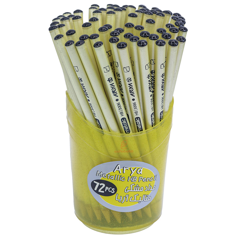 مداد مشکی لیوانی 72 عددی زرد آریا ARYA (3)