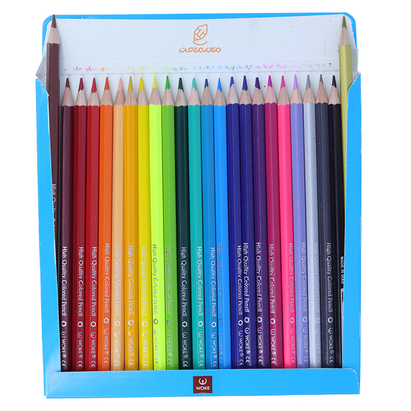 مداد رنگی 24 رنگ جعبه مقوایی طرح معبد ووک WOKE (4)