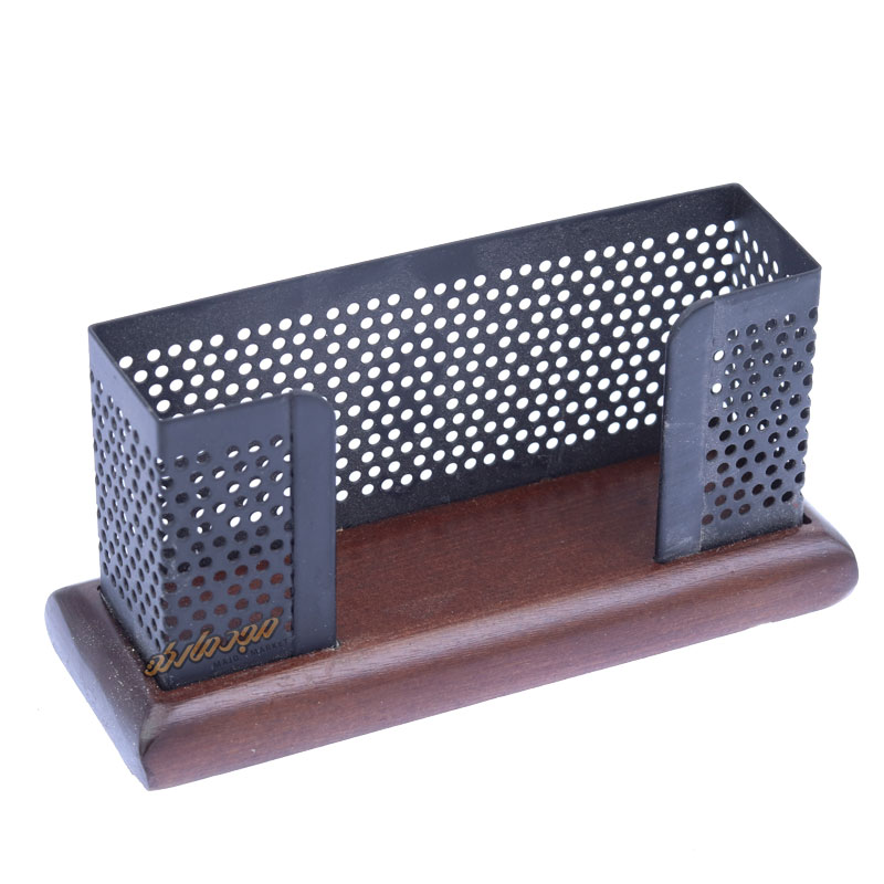 ست اداری چوب و فلز 4 تیکه قهوه ای تیره VZ-207 وافر (3)