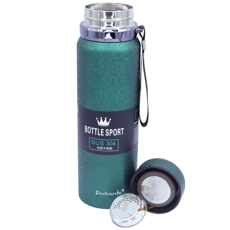 فلاسک طرح چرم سبز DIWANGXIN SUS 304 (2)