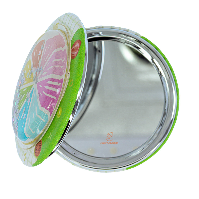 آینه گرد جیبی (آرایشی) فانتزی طرح برجسته پرتقال 055 (3)