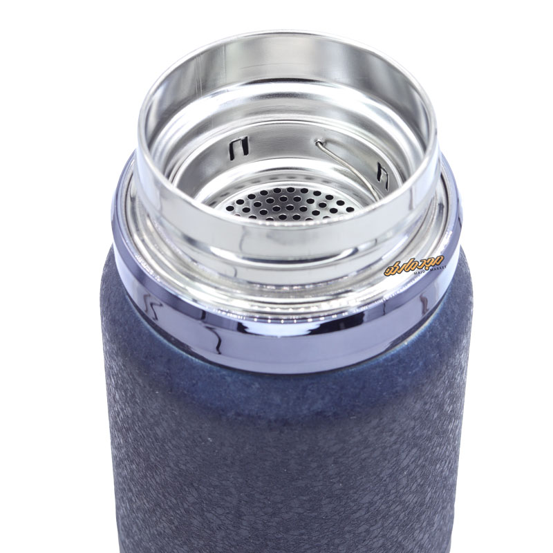 فلاسک طرح چرم سرمه ایSUS 304 (2)