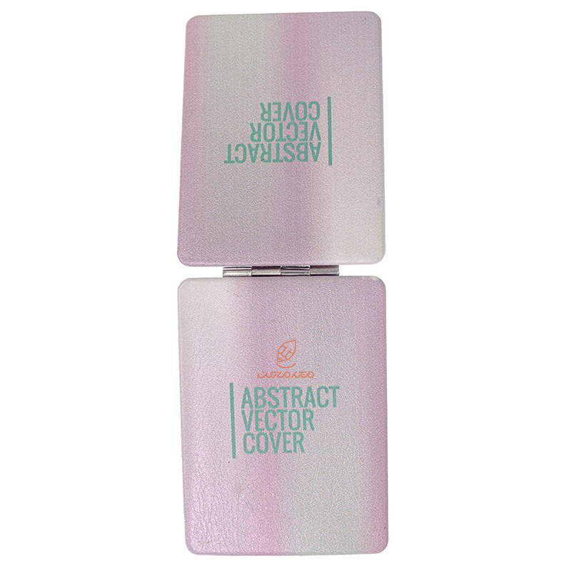 آینه مستطیلی جیبی (آرایشی) فانتزی پارچه ای طرح انگلیسی سبز 405 (2)