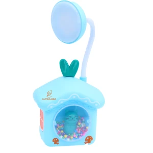چراغ مطالعه رومیزی HQ4D آبی طرح کلبه
