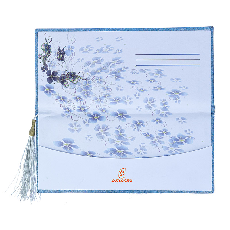 پاکت پول اکلیلی منگوله دار آبی روشن (1)