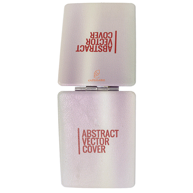 آینه مستطیلی جیبی (آرایشی) فانتزی پارچه ای طرح انگلیسی قرمز 405 (3)