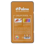 مداد رنگی 12 رنگ جعبه فلزی تخت طرح رنسانس پالمو PALMO (2)