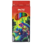 مداد رنگی 12 رنگ جعبه مقوایی طرح اژدهای آبی فکتیس FACTIS (2)