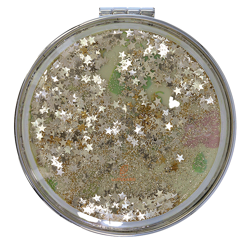 آینه گرد جیبی (آرایشی) فانتزی آکواریومی طرح ماهی (3)