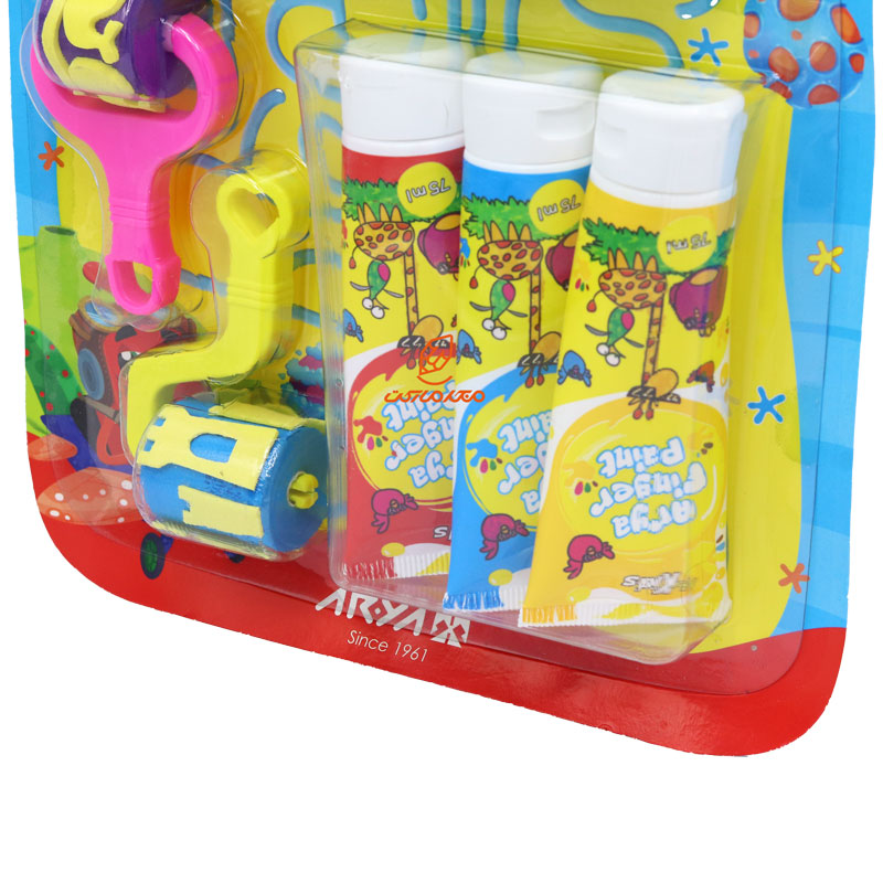 رنگ انگشتی 3 رنگ تیوپی با ابزار سبز آریا 7020 (4)