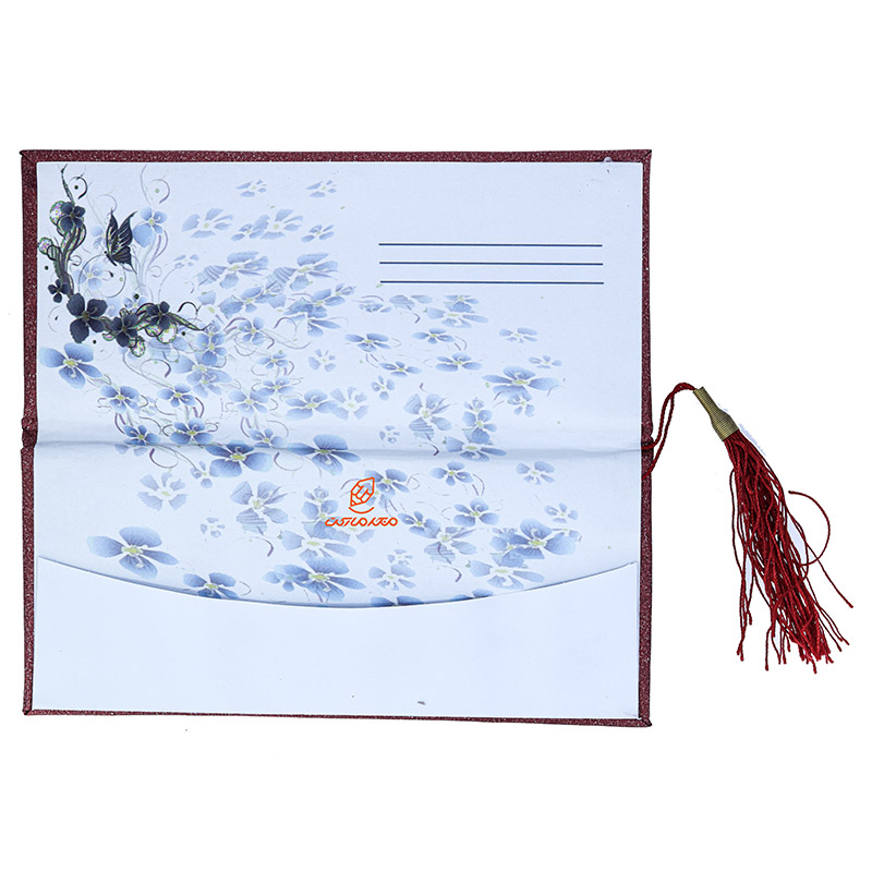 پاکت پول اکلیلی منگوله دار زرشکی (4)