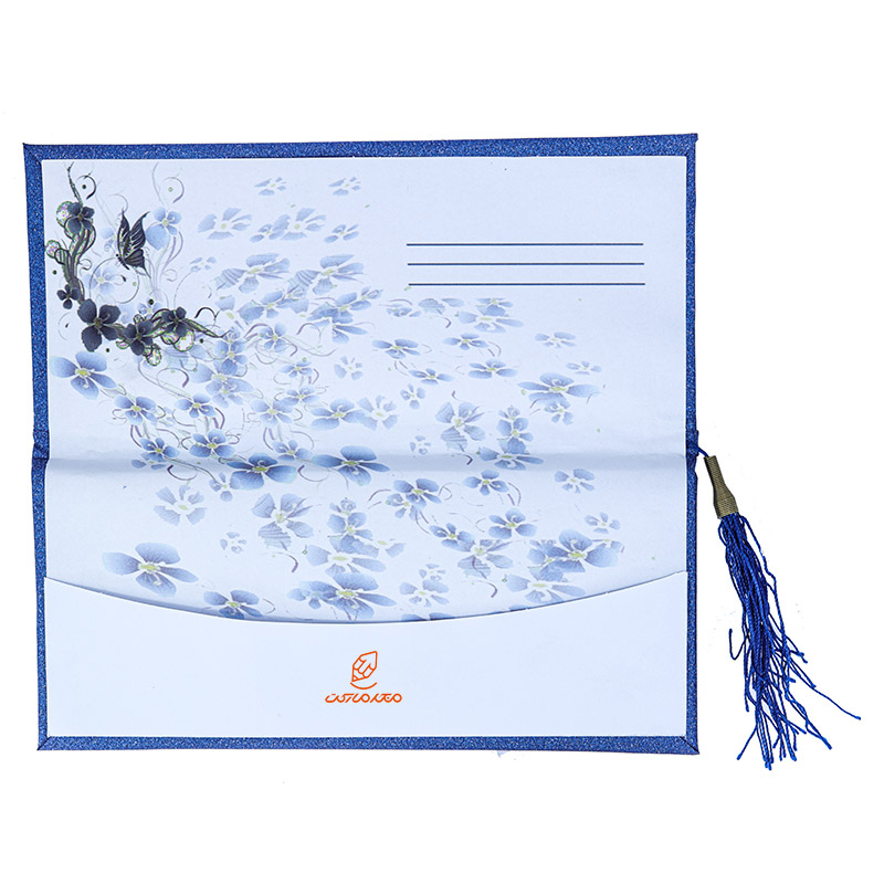 پاکت پول اکلیلی منگوله دار آبی (1)