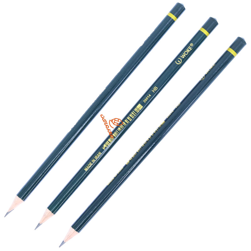 مداد مشکی 12 عددی بدنه سبز ووک WOKE (1)