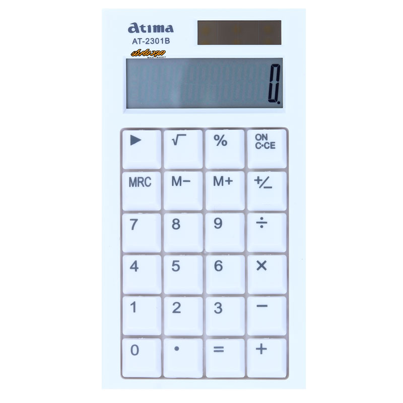 ماشین حساب رومیزی سفید 12 رقمی مدل AT-2301B آتیما ATIMA