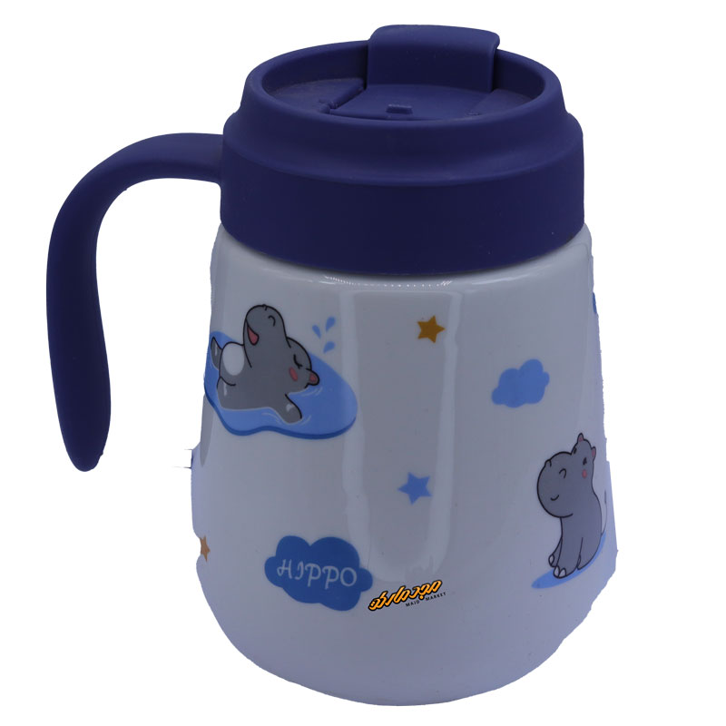 ماگ فانتزی سفید طرح فلاسک و اسب آبی (1)