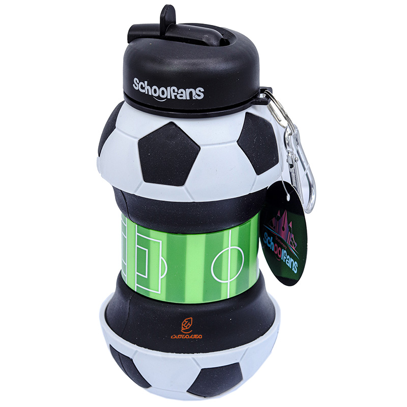 قمقمه تاشو سیلیکونی طرح فوتبال کد 9314 SCHOOLFANS (2)
