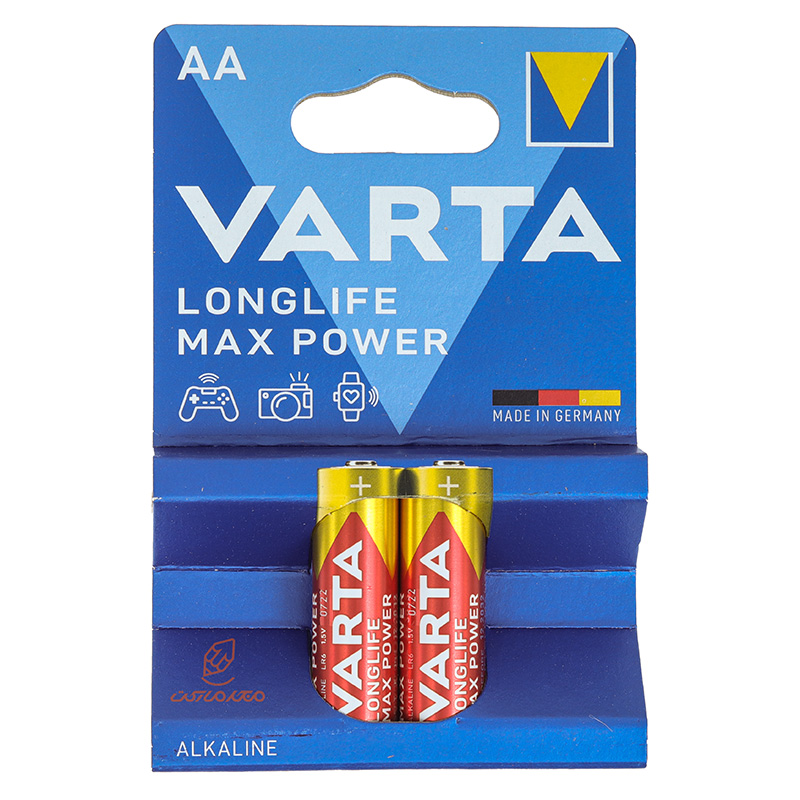 باتری قلمی لانگ لایف مکس پاور 2 عددی قرمز وارتا VARTA