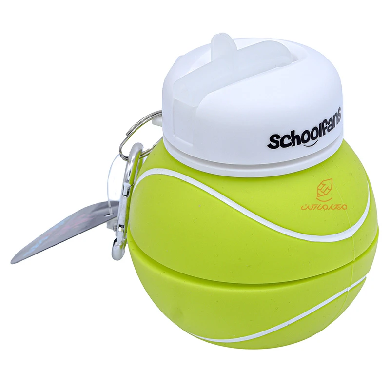 قمقمه تاشو سیلیکونی طرح بسکتبال زرد کد 9316 SCHOOLFANS (4)