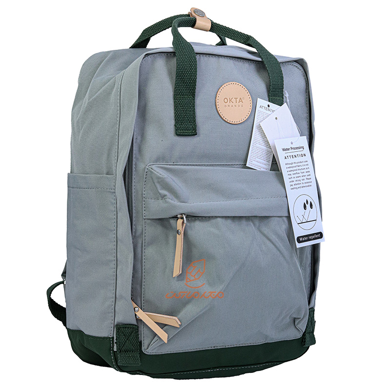 کوله پشتی طوسی و سبز پسته ای کد 2273 اکتا OKTA