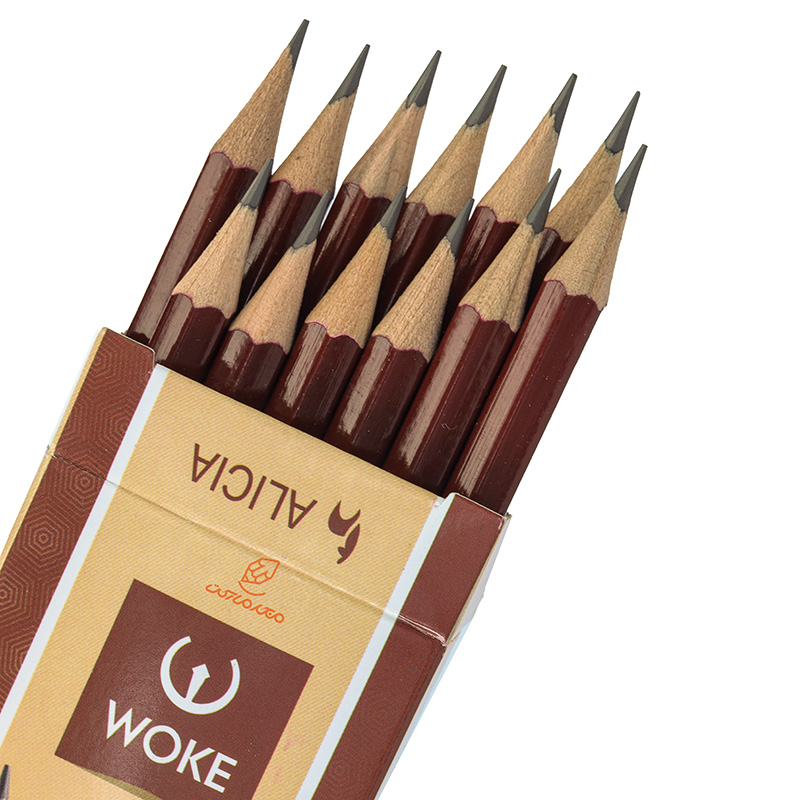 مداد مشکی 6 گوش بسته 12 عددی ووک WOKE (3)