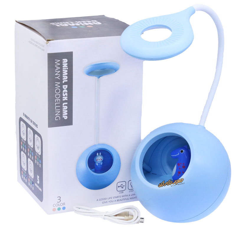 چراغ مطالعه رومیزی طرح یونی کورن آبی HC1104