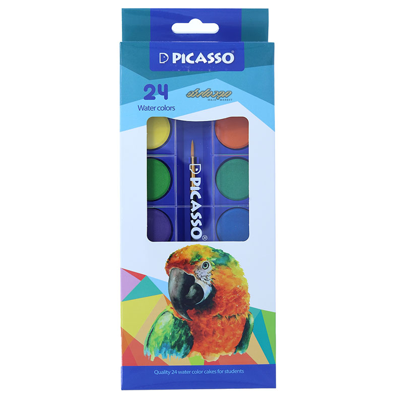 آبرنگ 24 رنگ طرح طوطی پیکاسو PICASSO
