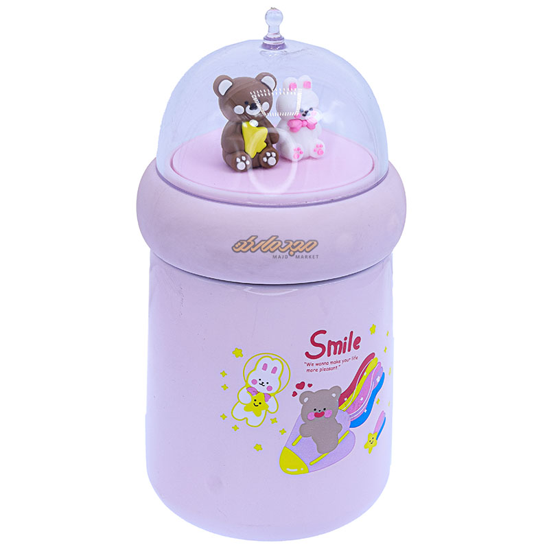 فلاسک فانتزی صورتی خرس مهربون TIMI