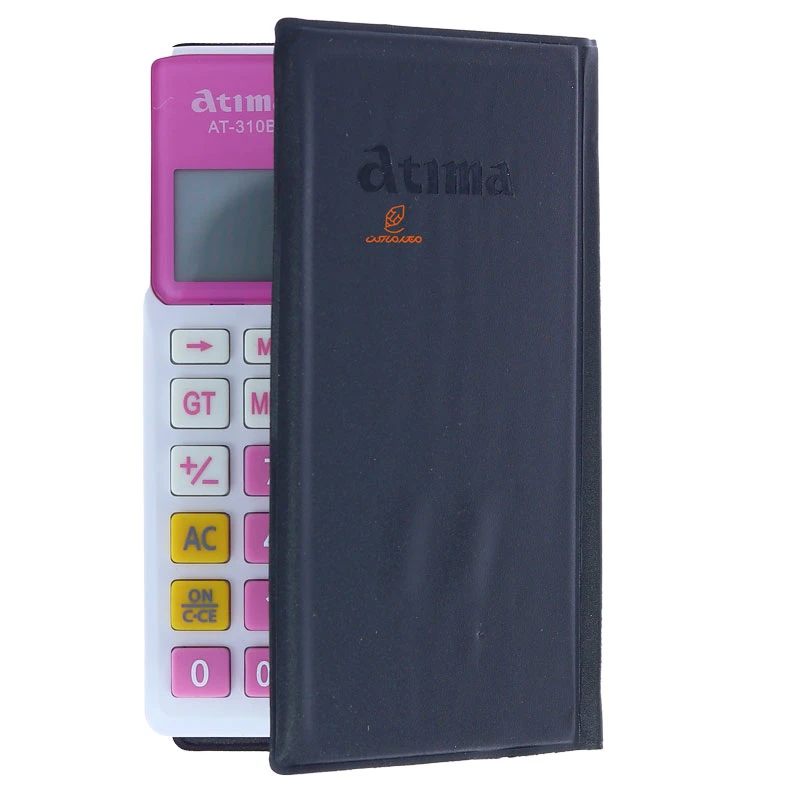 ماشین حساب جیبی صورتی 12 رقمی مدل AT-310B آتیما ATIMA (3)