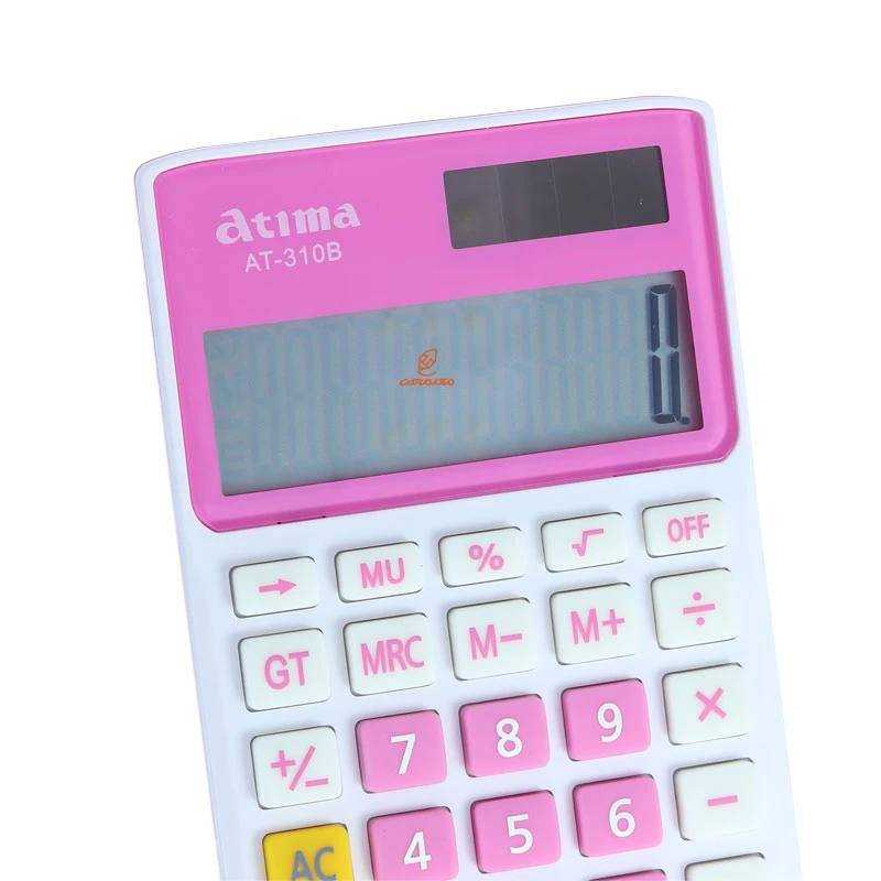 ماشین حساب جیبی صورتی 12 رقمی مدل AT-310B آتیما ATIMA (2)