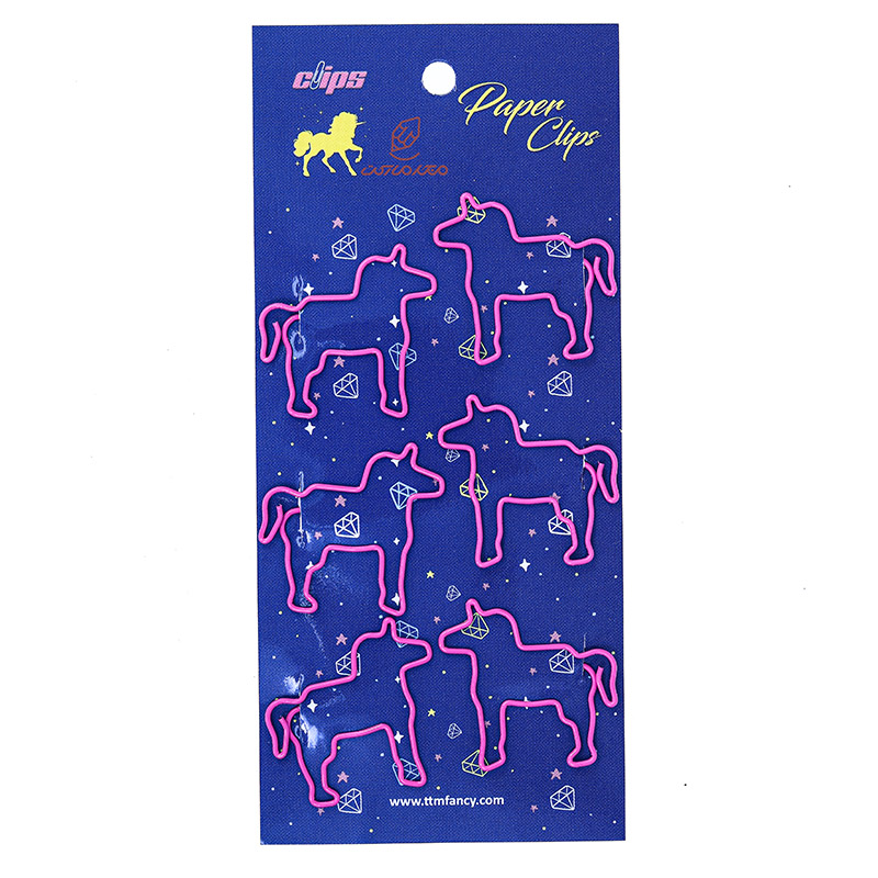 کلیپس فلزی طرح اسب تک شاخ بسته 6 عددی