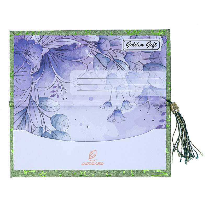 پاکت پول اکلیلی منگوله دار طرح ستاره سبز (1)