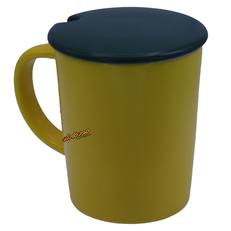 ماگ فانتزی زرد طرح دایناسور سبز (2)