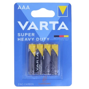 باتری نیم قلمی سوپر لایف 4 عددی وارتا SUPER HEAVY DUTY