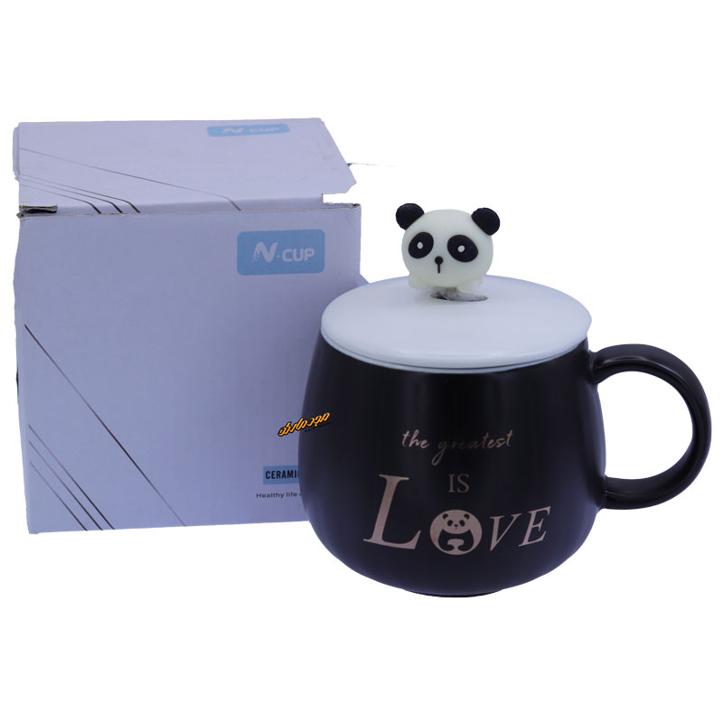 ماگ فانتزی مشکی طرح LOVE (3)