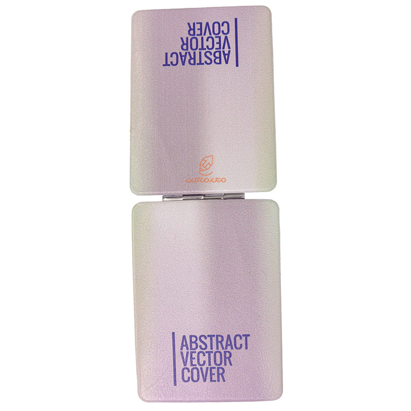 آینه مستطیلی جیبی (آرایشی) فانتزی پارچه ای طرح انگلیسی آبی 405 (1)