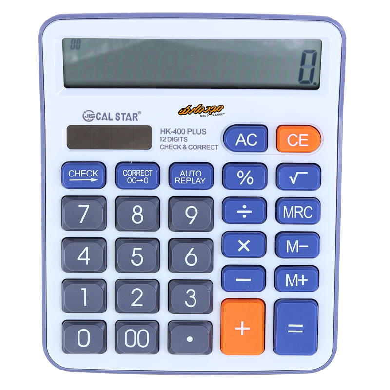ماشین حساب رومیزی 12 رقم مدل HK-400 PLUS کال استار CALSTAR