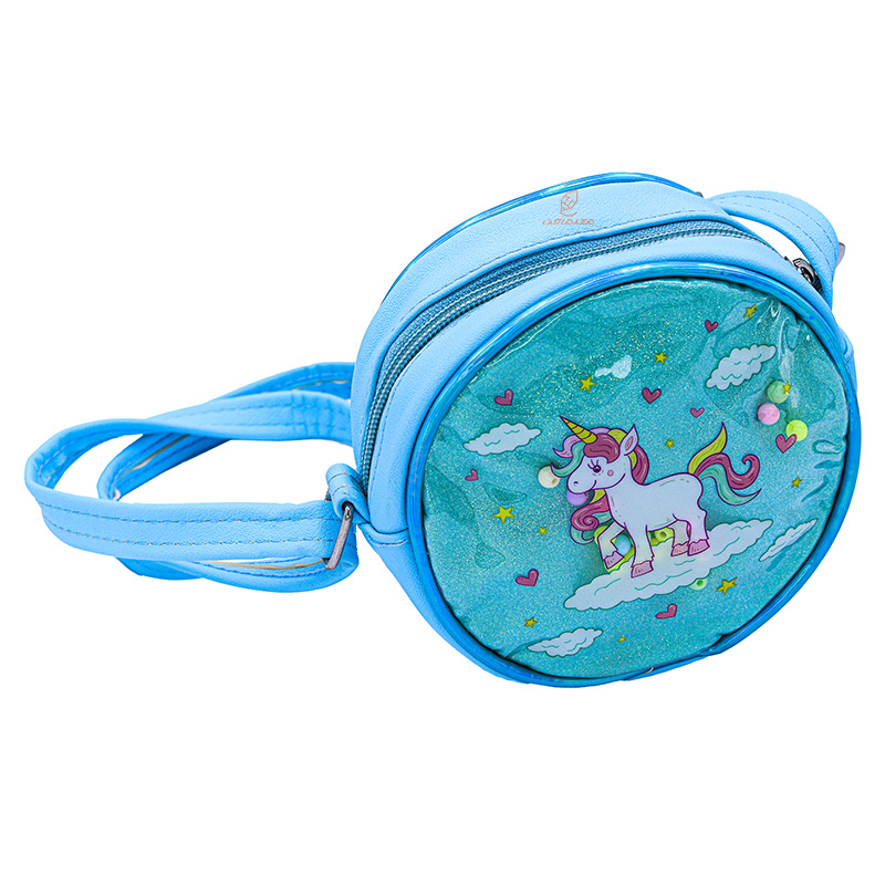 کیف کوچک فانتزی طرح یونی کورن آبی