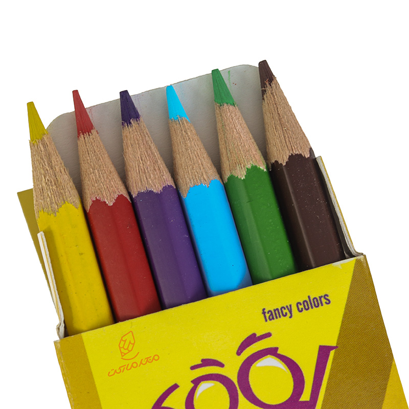 مداد رنگی 6 رنگ جعبه مقوایی طرح فلامینگو لوکی LOOKY (5)