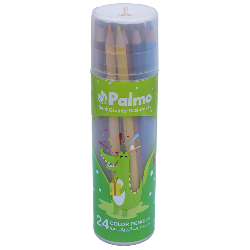 مداد رنگی 24 رنگ لوله ای طرح دایناسور پالمو PALMO